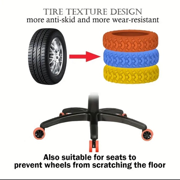 8pcs HOT PINK SILICONE LUGGAGE WHEEL PROTECTORS - Picture 3 of 10